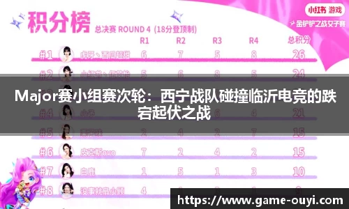 Major赛小组赛次轮：西宁战队碰撞临沂电竞的跌宕起伏之战